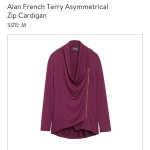 Asymmetrical zip cardigan